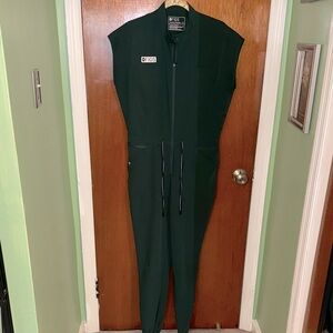 Figs Rafaela Scrub Jumpsuit in Limited Edition British Racing Green